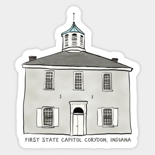 Corydon, Indiana First State Capitol Building Sticker